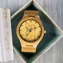 Cargar imagen en el visor de la galería, Reloj de madera de bambú personalizable PrentiWatch