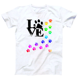 PrentiShirt Love Coloured Paws PrentiShop