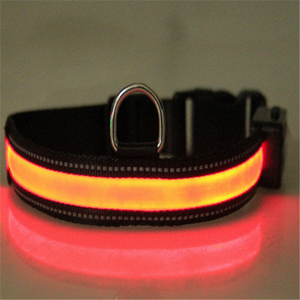 Collar Luminoso LED  para Perro - Recargable con Luz Solar y vía USB