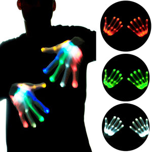 PrentiShop Guantes Luminosos LED para Halloween y fiestas