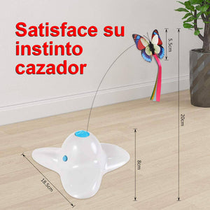 Juguete Interactivo Mariposa Giratoria para Gatos