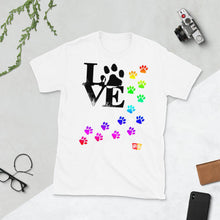 Cargar imagen en el visor de la galería, PrentiShirt Love Coloured Paws PrentiShop